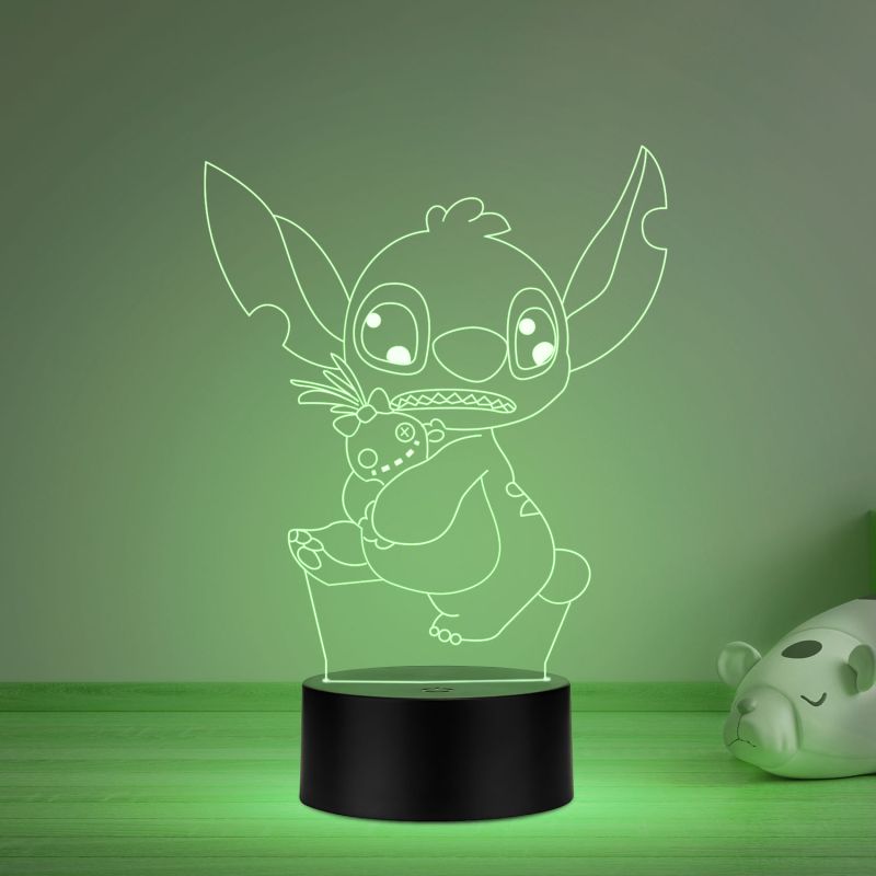 Stitch lilo452 Acrylic Night lamp with Automatic Color Changing Light Anime Home Decor Light